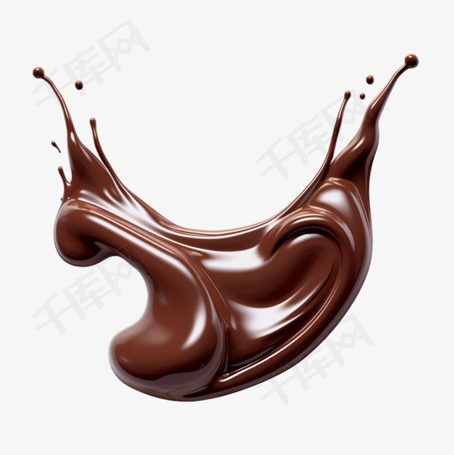 巧克力奶油元素立体免抠图案