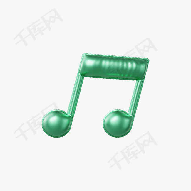 3d铝膜气球绿色音符图片