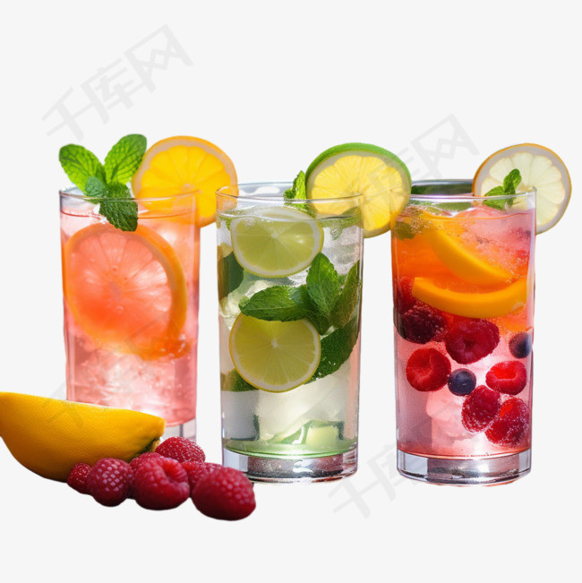 果汁饮料元素立体免抠图案