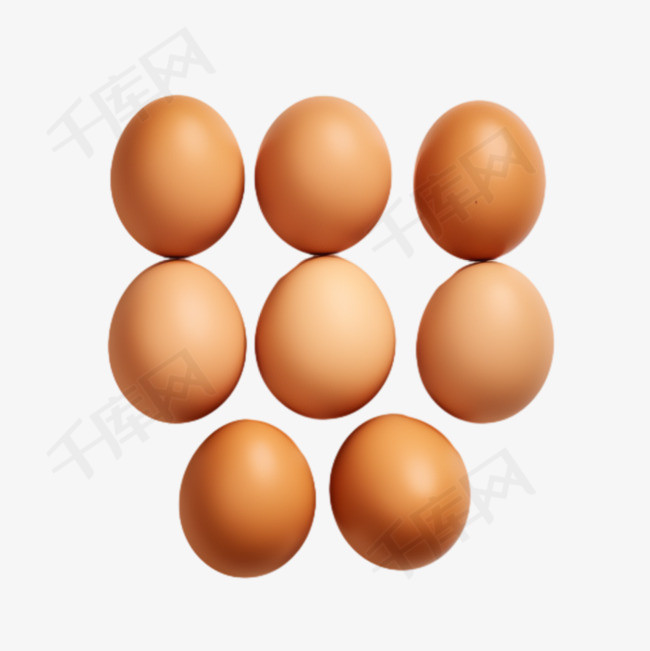 美味鸡蛋元素立体免抠图案