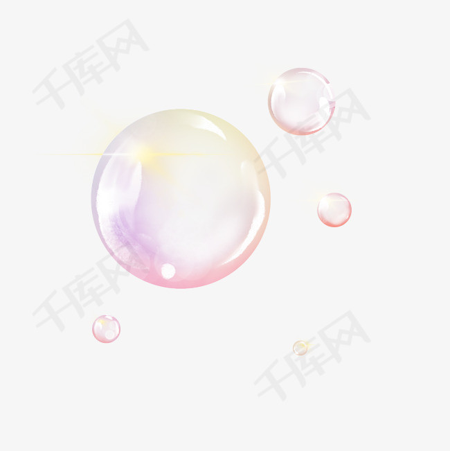 梦幻彩色泡泡气泡元素
