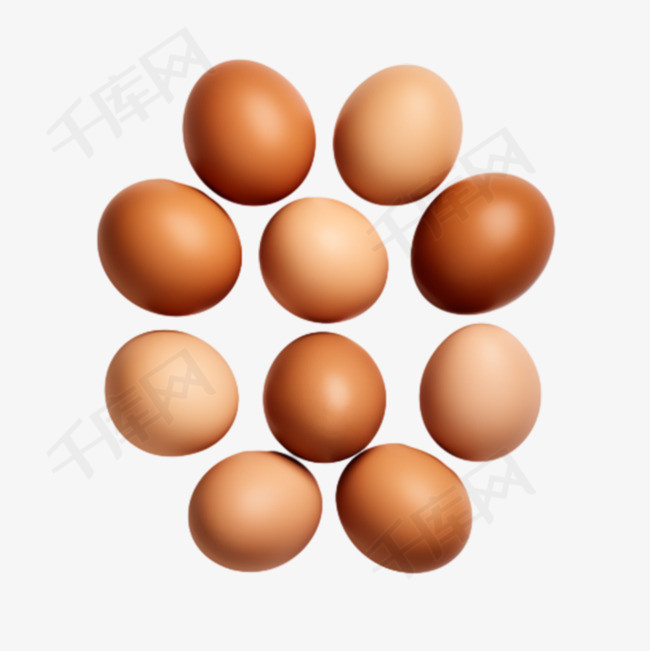 美味鸡蛋元素立体免抠图案