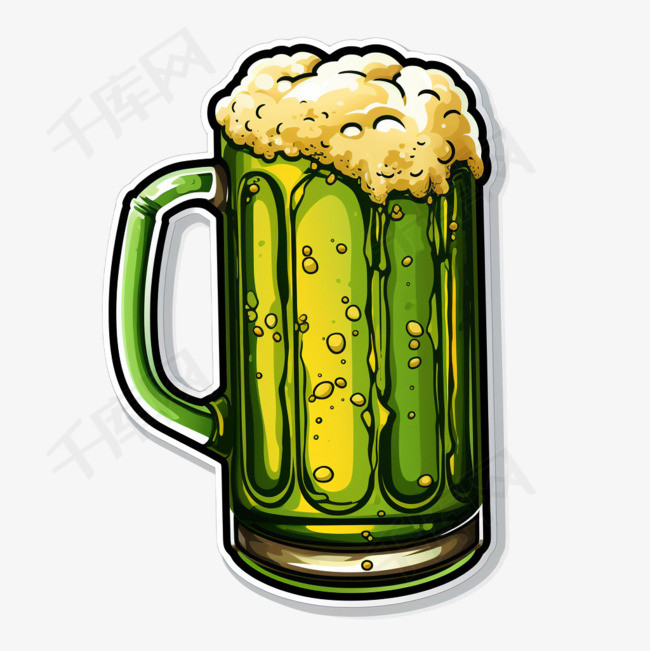 美味啤酒元素立体免抠图案