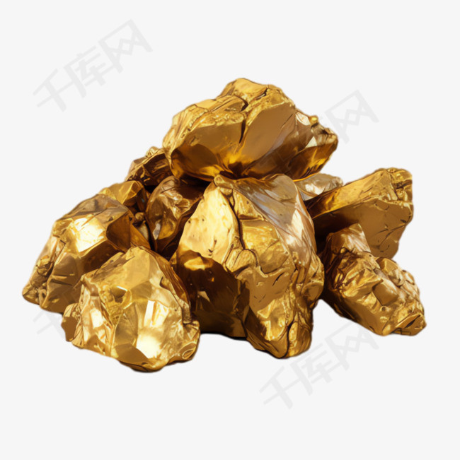 金块黄金元素立体免抠图案