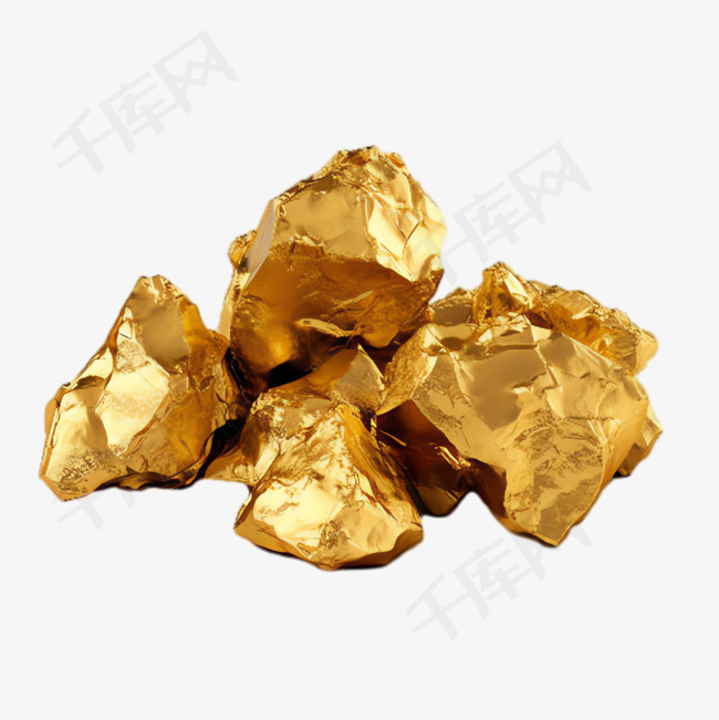 金块黄金元素立体免抠图案