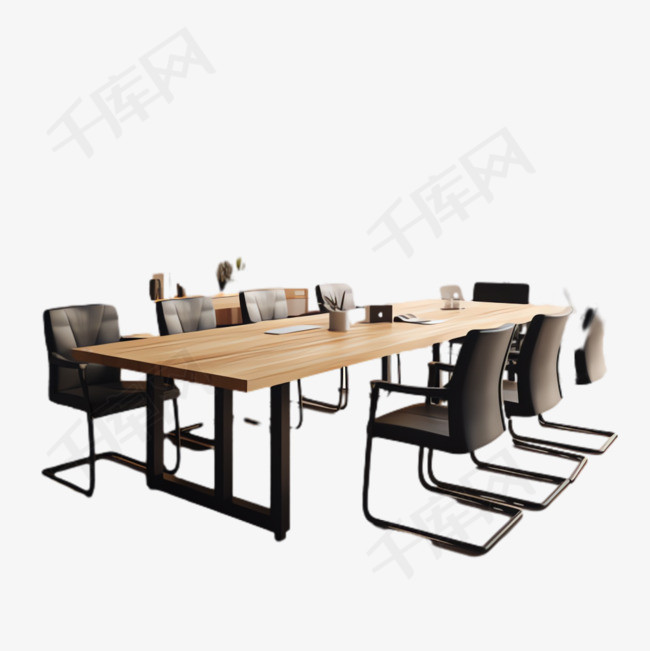 会议室桌椅元素立体免抠图案
