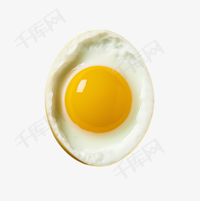 煎蛋蛋黄元素立体免抠图案