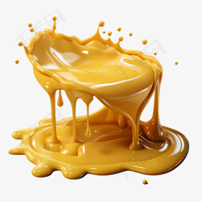 蜂蜜奶油元素立体免抠图案