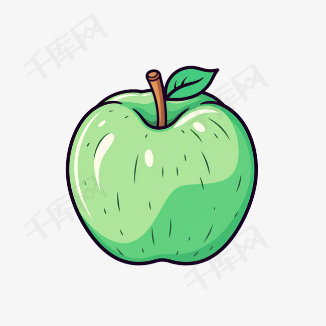 苹果水果元素立体免抠图案