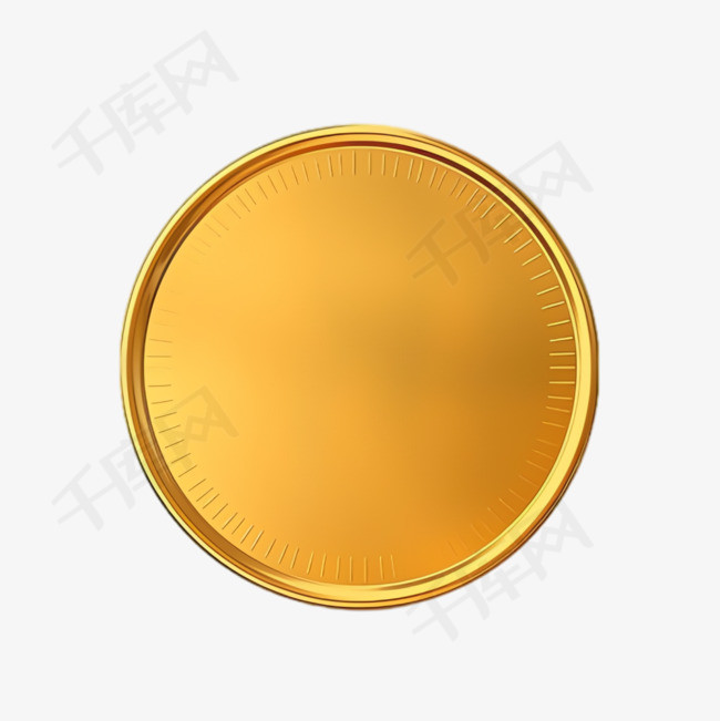 黄金硬币元素立体免抠图案