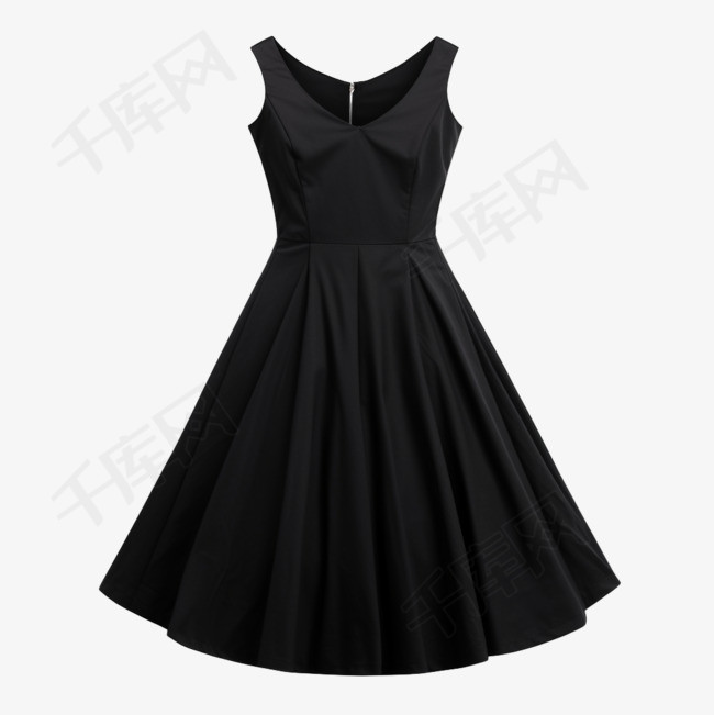 黑色裙子元素立体免抠图案