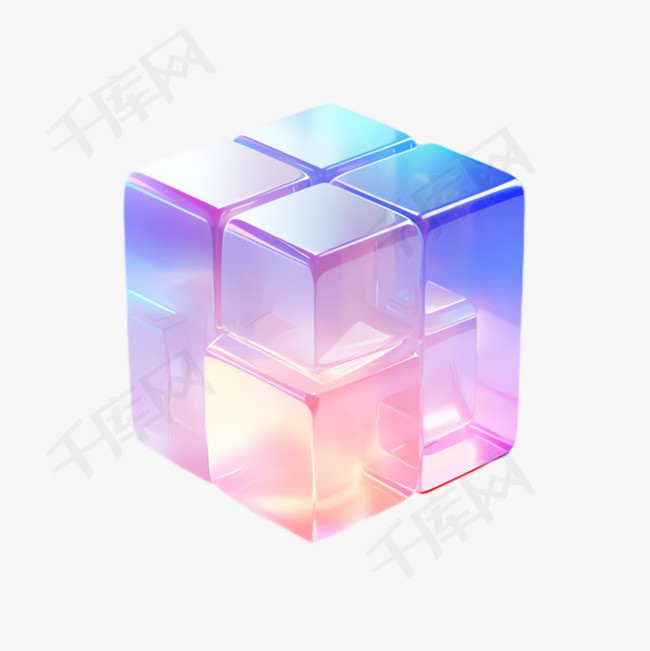 透明晶体元素立体免抠图案