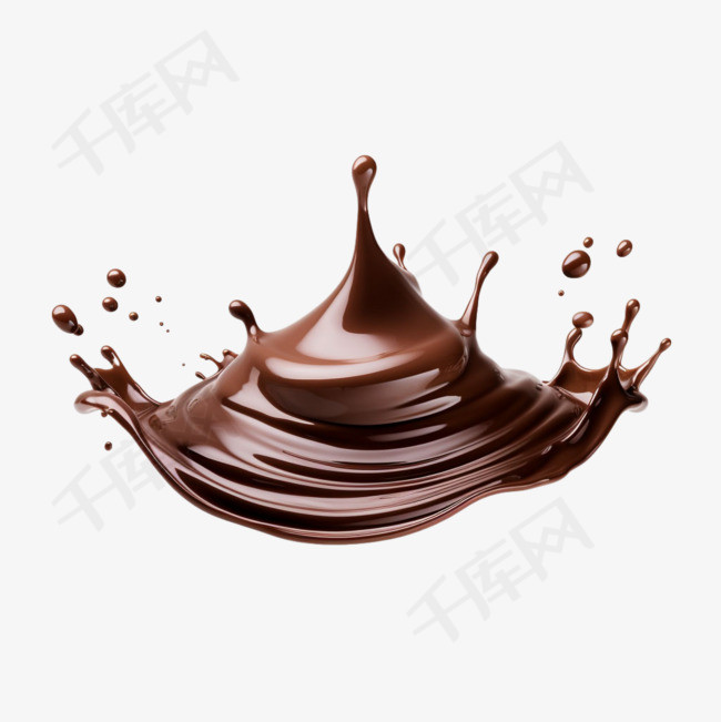 巧克力牛奶元素立体免抠图案
