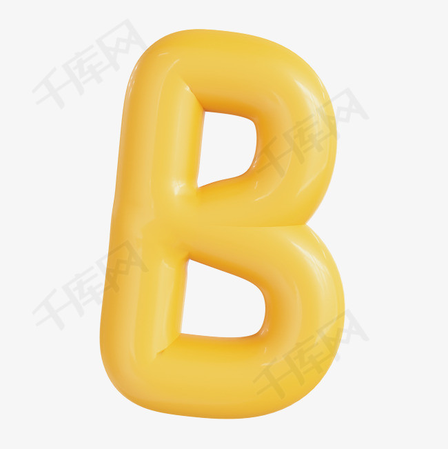3D立体英文字母B图片
