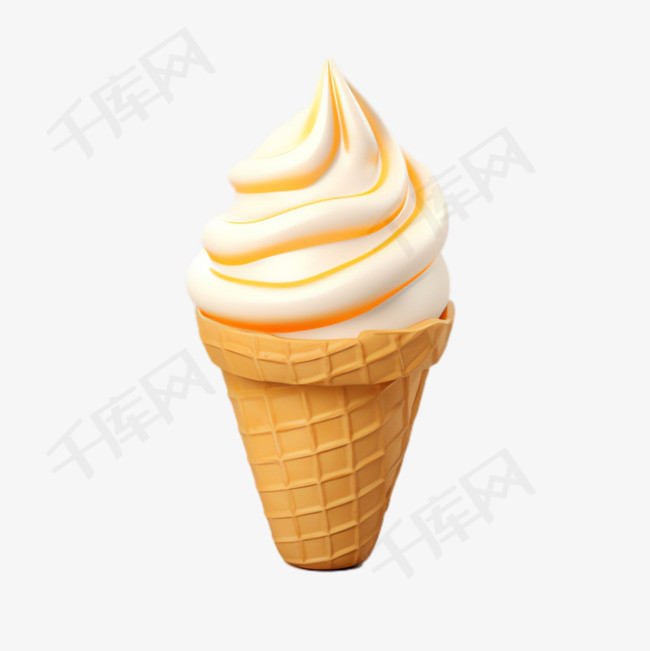 美味冰淇淋元素立体免抠图案