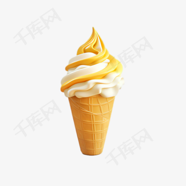 美味冰淇淋元素立体免抠图案