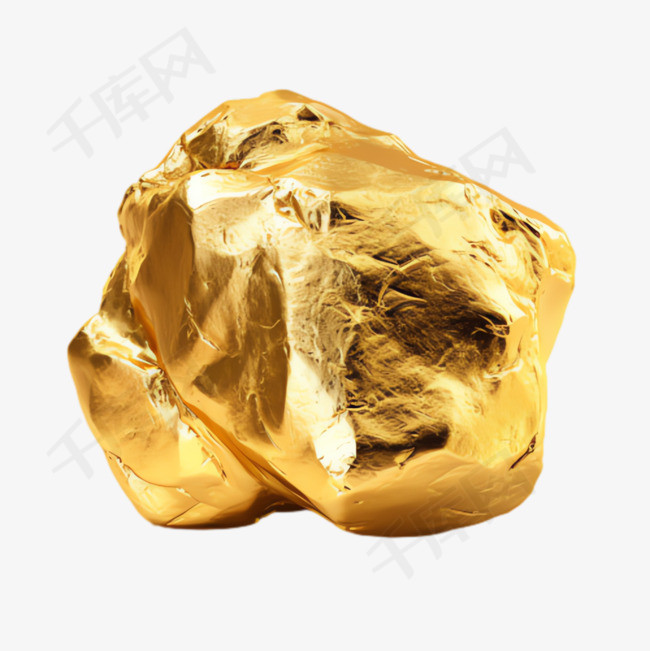 黄金石块元素立体免抠图案