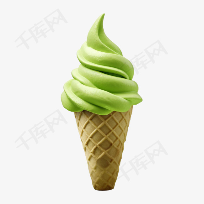 甜筒冰淇淋元素立体免抠图案