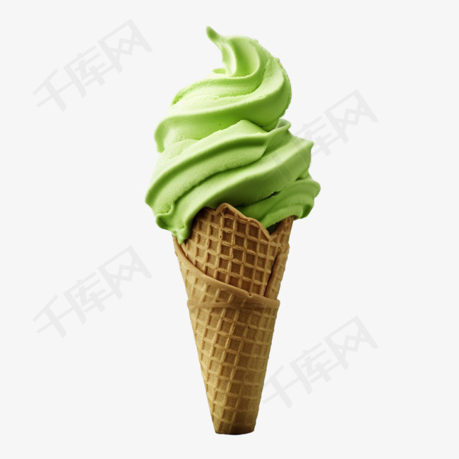 甜筒冰淇淋元素立体免抠图案