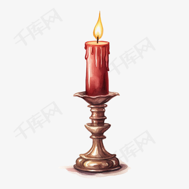 蜡烛火焰元素立体免抠图案