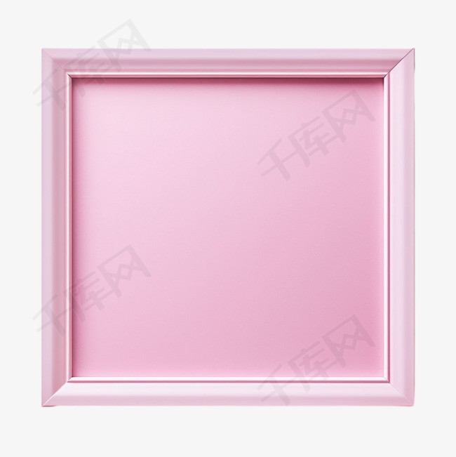 粉色相框元素立体免抠图案