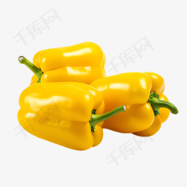 黄色辣椒元素立体免抠图案