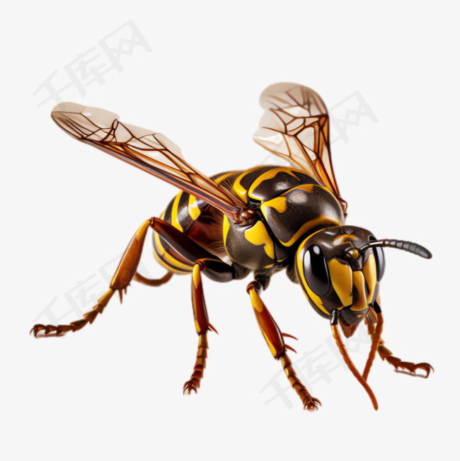 蜜蜂昆虫元素立体免抠图案
