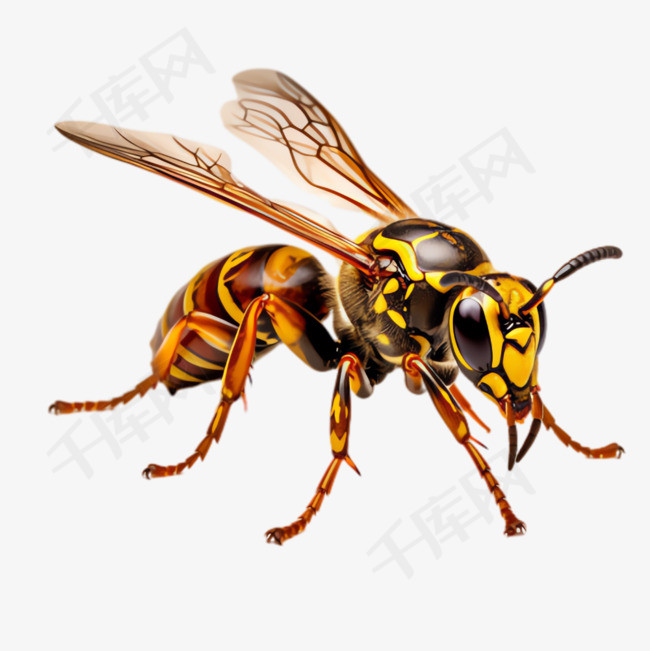 蜜蜂昆虫元素立体免抠图案