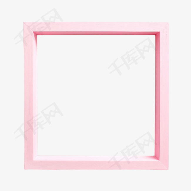 粉色相框元素立体免抠图案