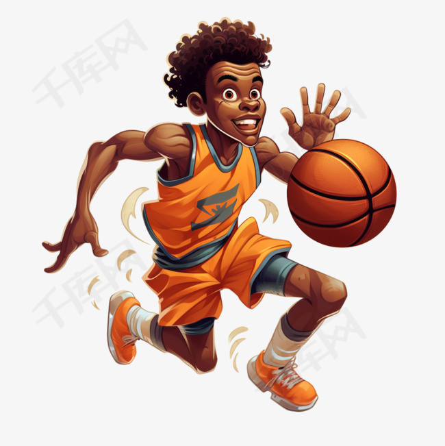 运动篮球元素立体免抠图案