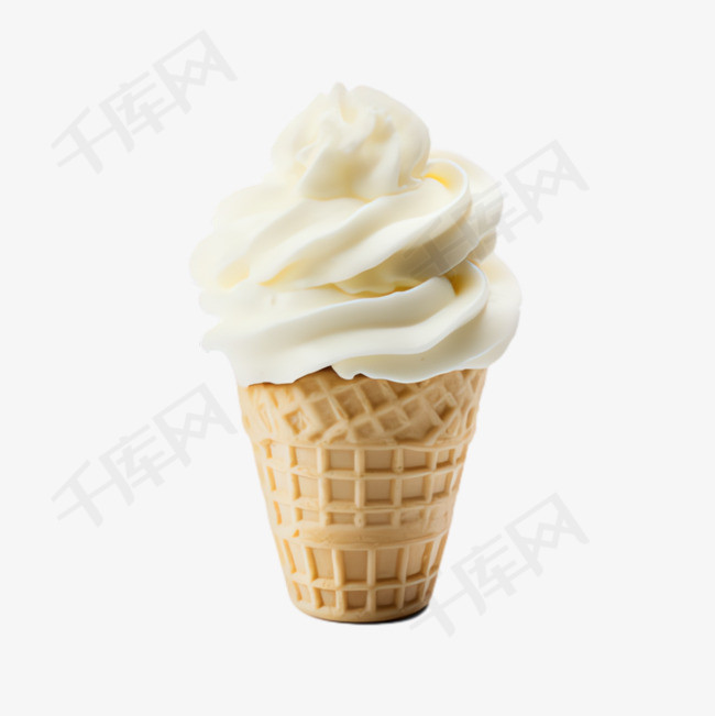 原味冰淇淋元素立体免抠图案