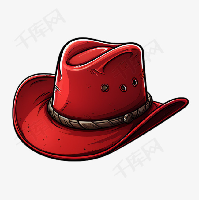 红色帽子元素立体免抠图案