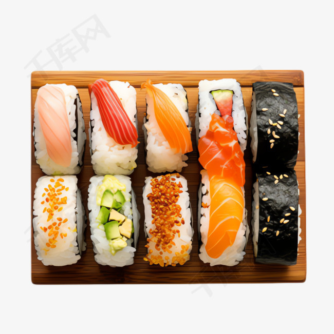 美味寿司元素立体免抠图案