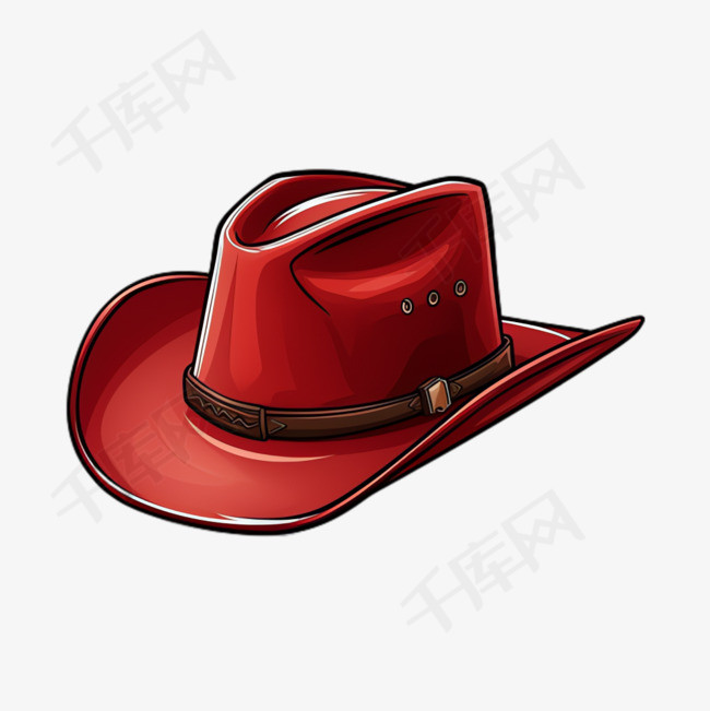 红色帽子元素立体免抠图案