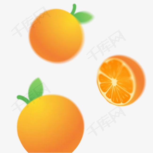 弥散风飘落夏日水果黄橙图片