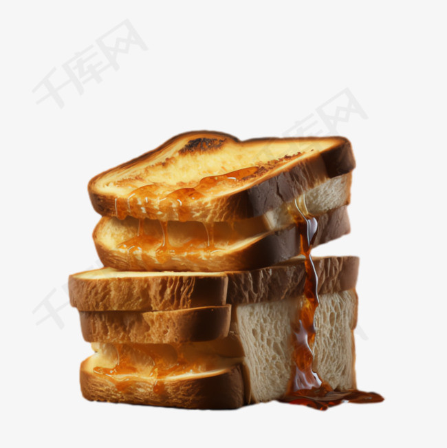 面包食物元素立体免抠图案