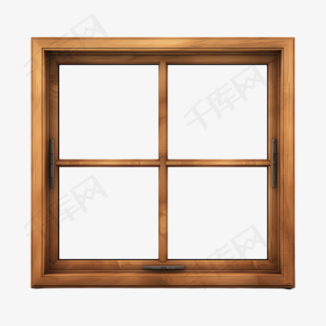 木头窗户元素立体免抠图案