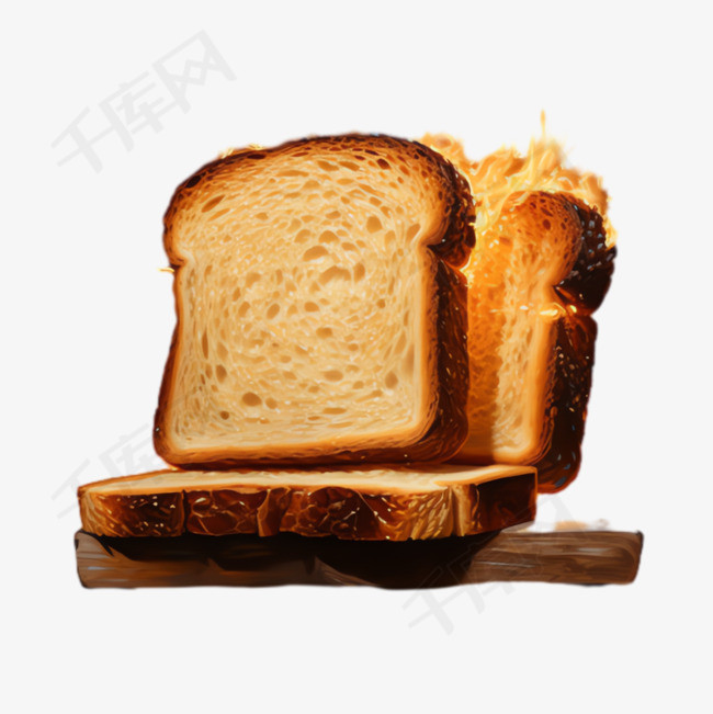 面包食物元素立体免抠图案