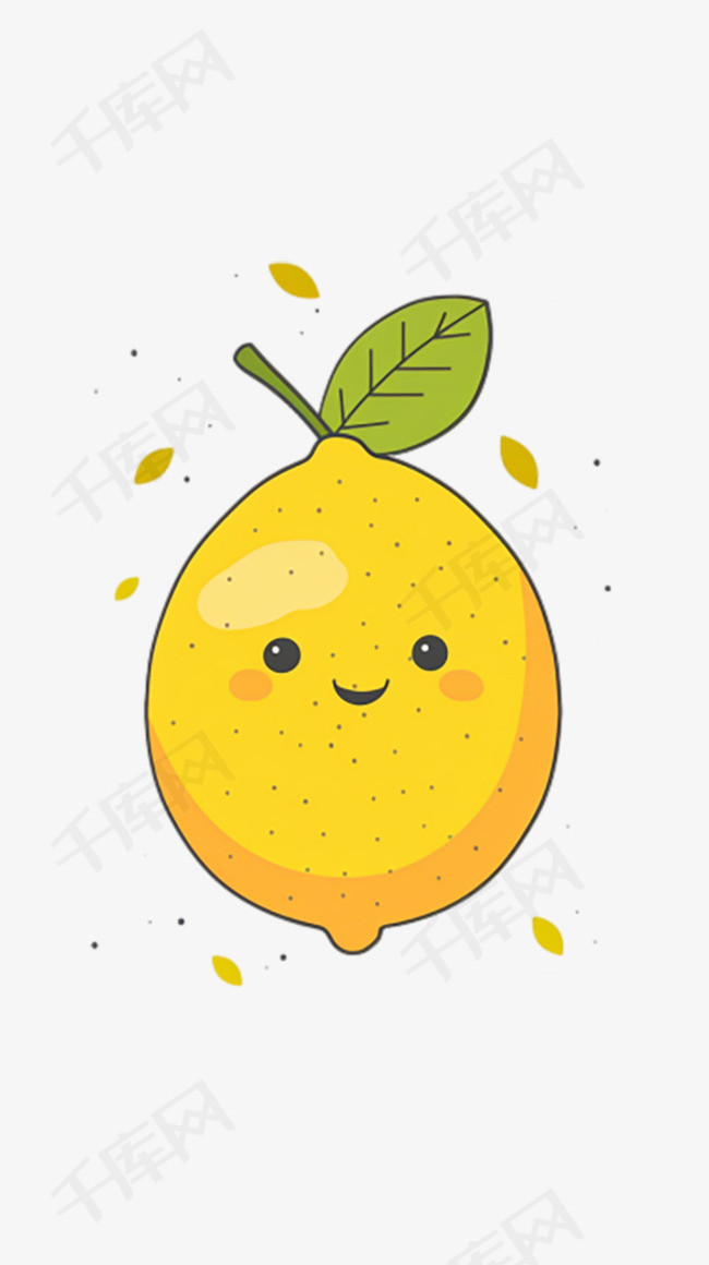 夏天卡通可爱水果柠檬表情图片