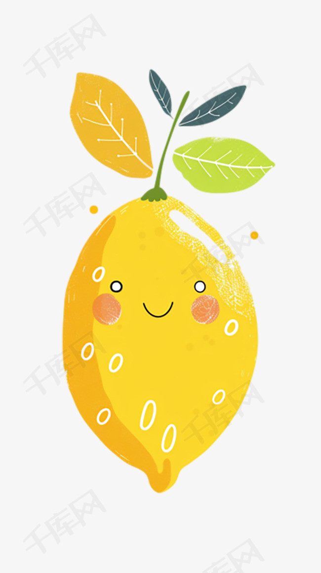 夏天卡通可爱水果柠檬表情设计