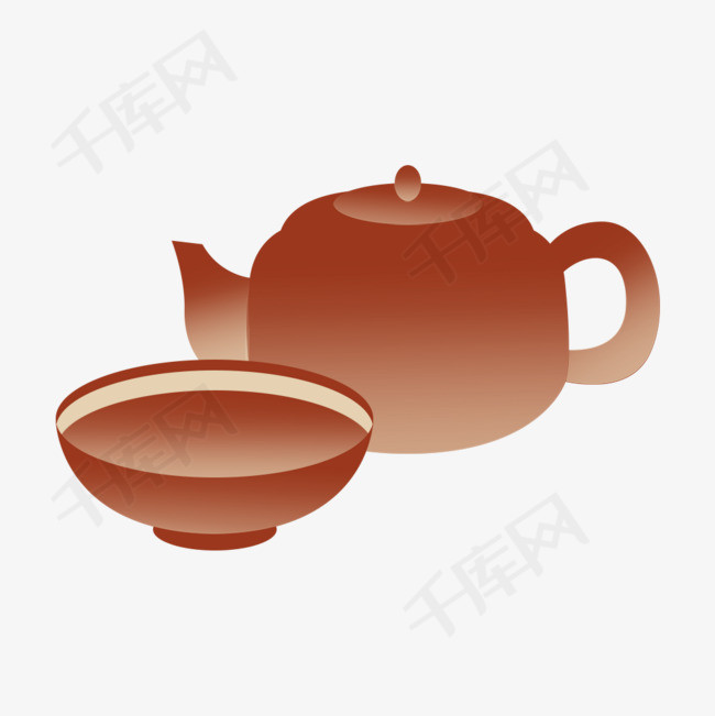 喝凉茶茶文化png图片