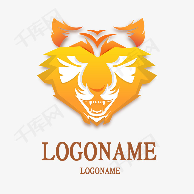 渐变老虎LOGO素材图片免费下载-千库网