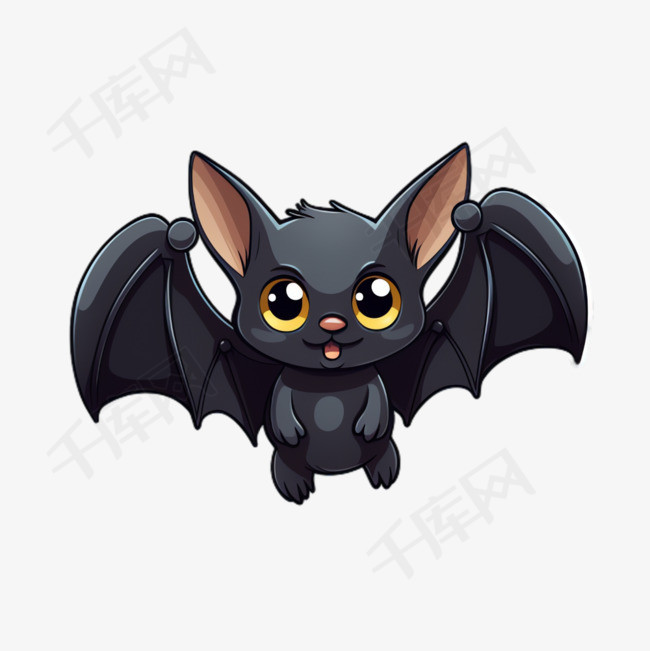 蝙蝠可爱建模元素立体免抠图案