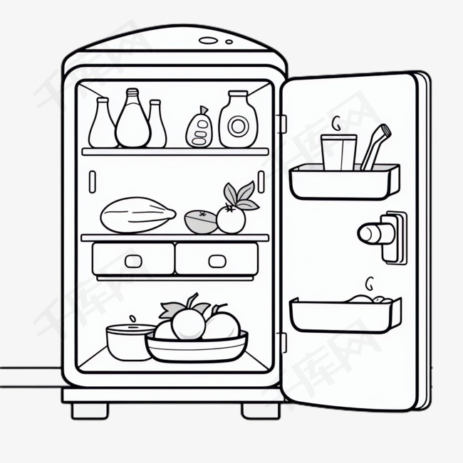 冰箱插图ai元素立体免抠图案