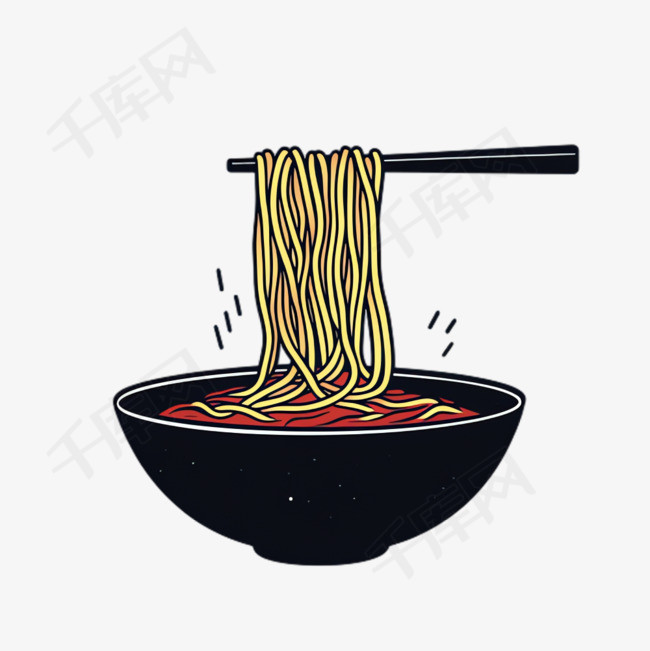 面条图标卡通元素立体免抠图案素材图片