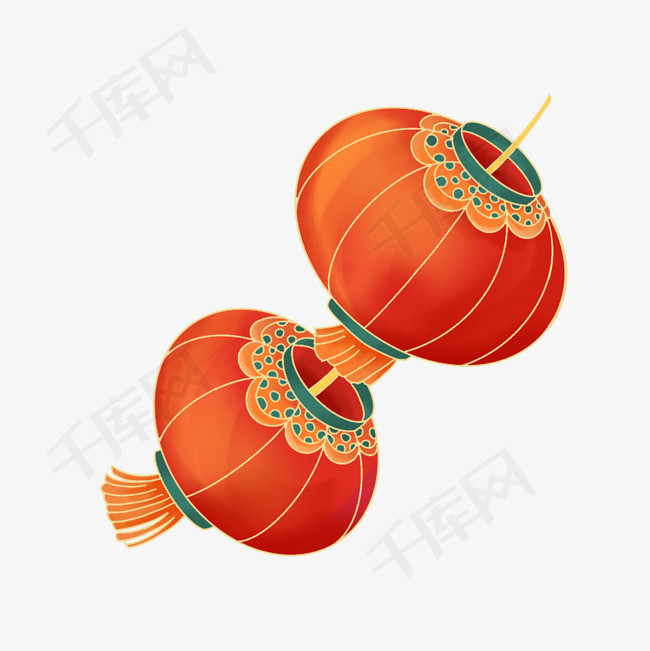 新年喜庆手绘灯笼元素