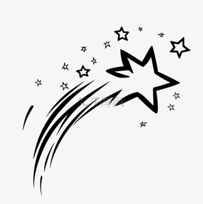 一颗流星质感元素立体免抠图案