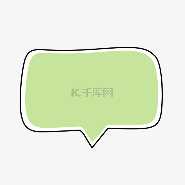 可爱气泡框文本框对话框免抠元素