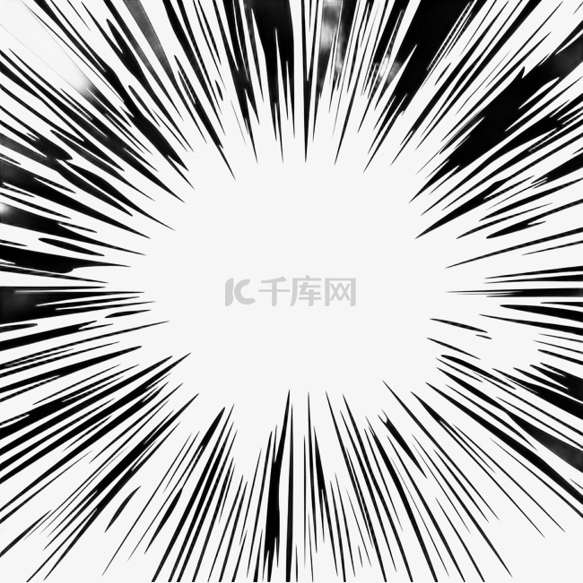波浪放射状射线漫画框架素材图片免费下载-千库网