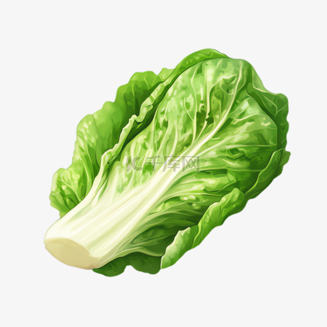 白菜菜叶几何元素立体免抠图案免抠图片是千库网设计师制作的卡通手绘